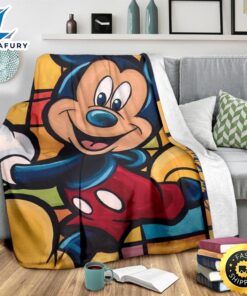 Graphic Art Mickey Mouse Fleece Blanket For DN Fans 3