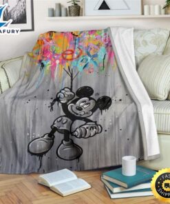 Graphic Mickey Disney Fleece Blanket…