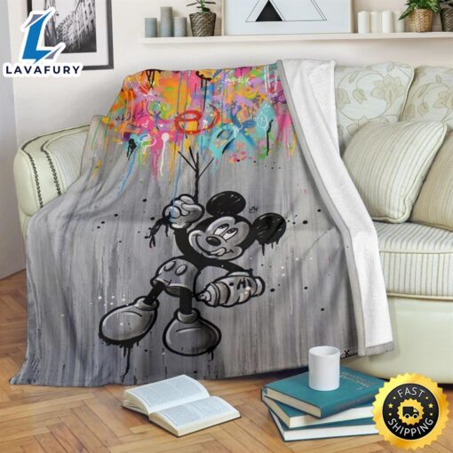 Graphic Mickey Fleece Blanket For DN  Fans