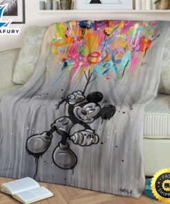 Graphic Mickey Fleece Blanket For DN Fans 2