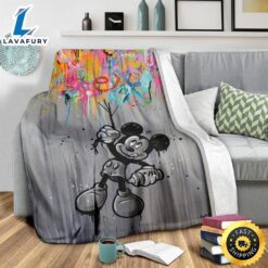 Graphic Mickey Fleece Blanket For DN Fans 3