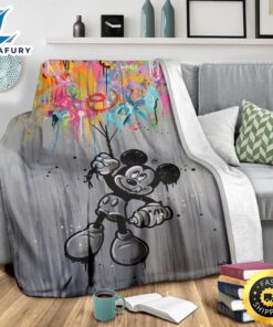 Graphic Mickey Fleece Blanket For DN Fans 3