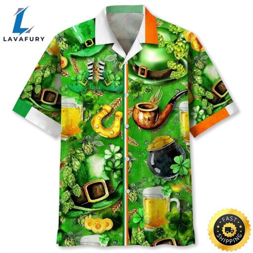 Green Lucky Irish St.Patrick Day Trendy Hawaiian Shirt