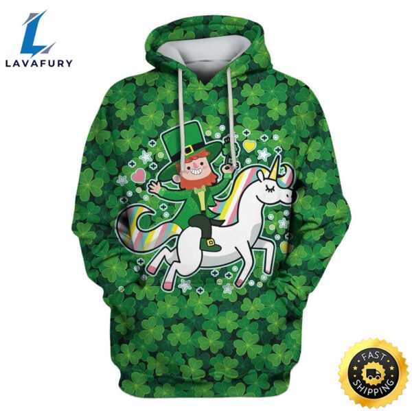 Green Man Riding Unicorn Custom T-Shirt – Hoodies Apparel