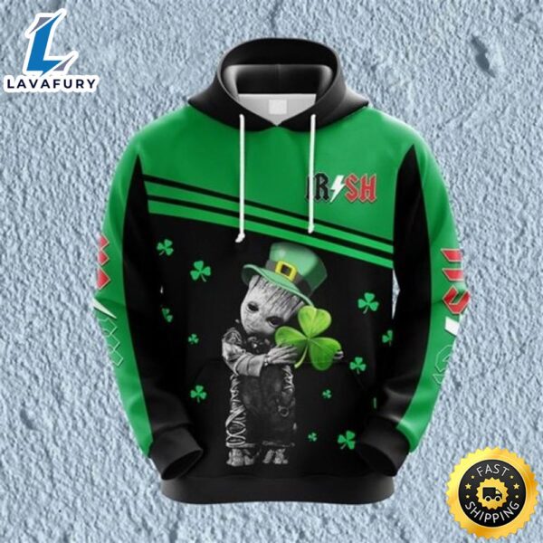 Groot Hold Shamrock Saint Patrick Rsquos Day Men And Women 3d Hoodie
