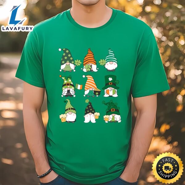 Happy Patricks Day Ireland gnomes T-Shirt