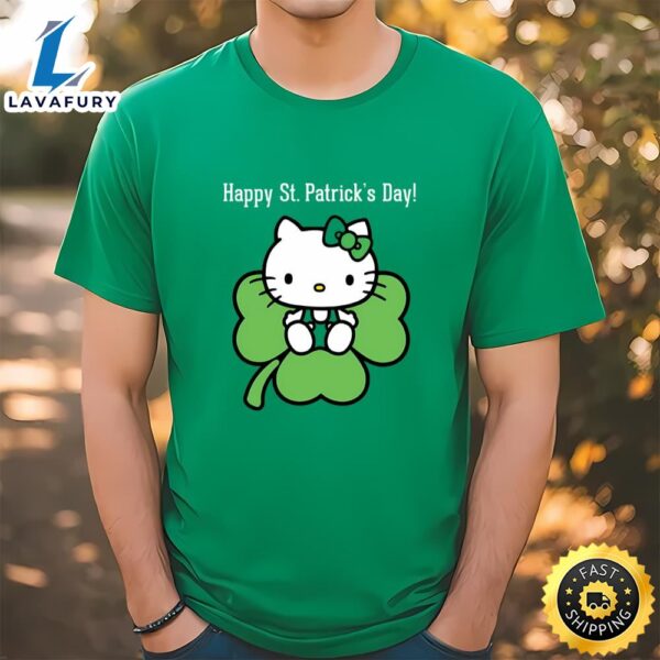Happy St. Patrick’s Day Cute Hello Kitty Shirt