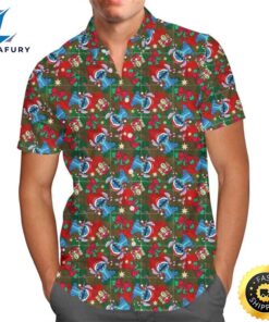 Happy Stitch Hawaiian Shirt Christmas…