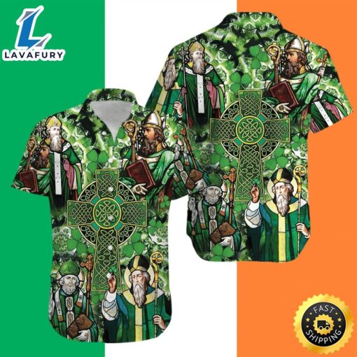 Hawaiian Aloha Hawaii Shirts Happy Saint Patricks Day Cross