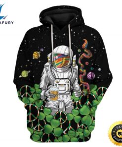 Hippie Astronaut St Patrick’s Day Custom T-Shirts Hoodies Apparel