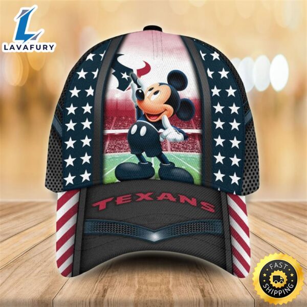 Houston Texans Mickey Mouse 3D Cap