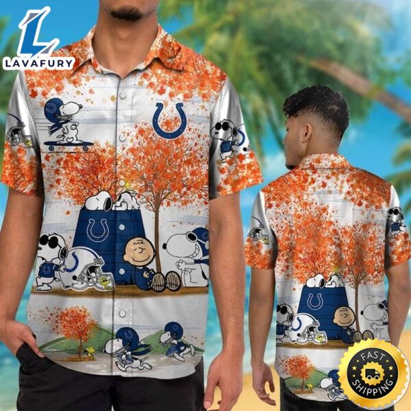 Indianapolis Colts Snoopy Autumn Hawaiian Shirt