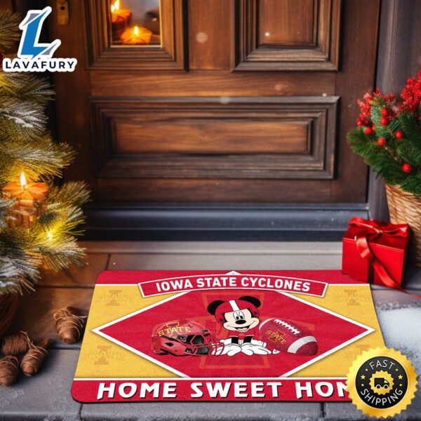 Iowa State Cyclones  Sport Team And Mickey Mouse NCAA Doormat