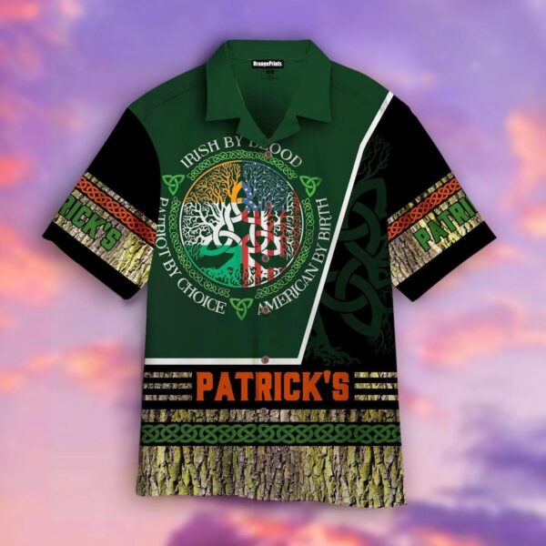 Irish Blood American St Patricks Day Hawaiian Shirt For