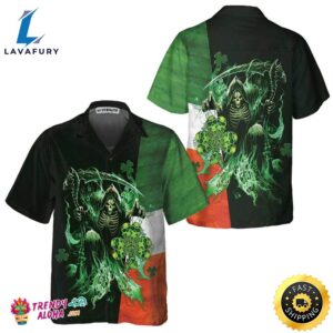 Irish Grim Reaper Hawaiian Shirt,…