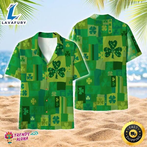 Irish Saint Patrick Day Shamrock Clover Aloha Hawaiian Shirts, Aloha Hawaiian Shirts
