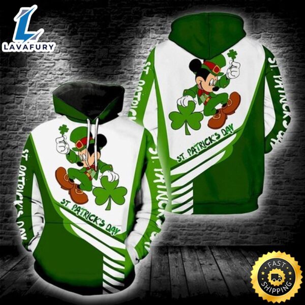 Irish Saint Patricks Day Mickey Color Full 3d Hoodie