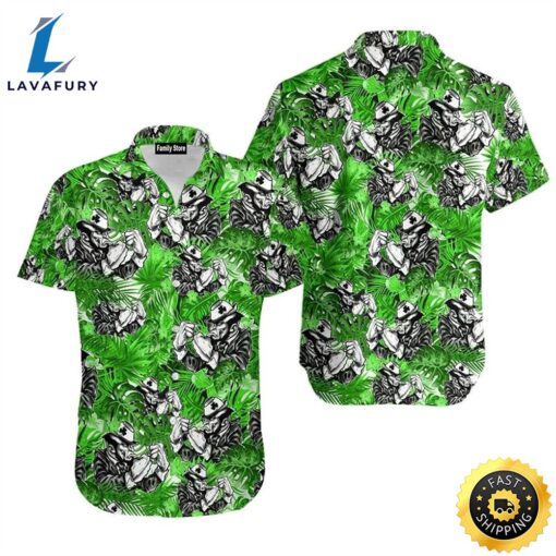 Irish St Patrick’s Day Green Shamrock Hawaiian Shirts