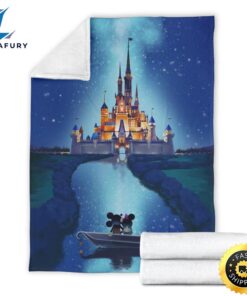 Journey To Castle Mickey And Minnie Fleece Blanket Fans 7