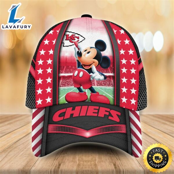 Kansas City Chiefs Mickey Mouse 3D Cap