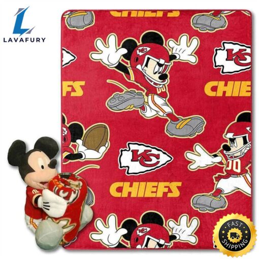 Kansas City Chiefs Mickey Mouse Hugger Blanket