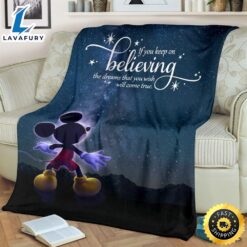 Keep On Believing Mickey Mouse Fleece Blanket Fans 2