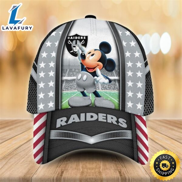 Las Vegas Raiders Mickey Mouse 3D Cap