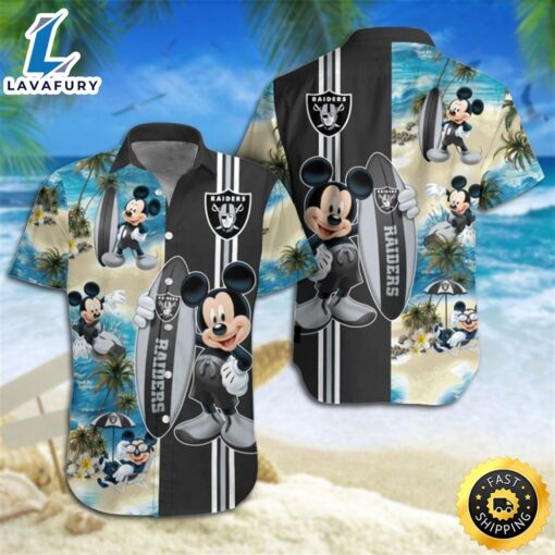 Las Vegas Raiders Mickey Mouse Hawaiian Shirt