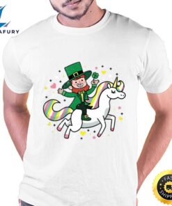 Leprechaun Riding A Unicorn T-shirt…