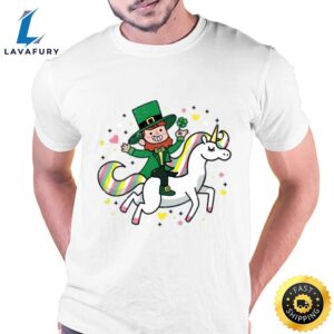 Leprechaun Riding A Unicorn T-shirt…