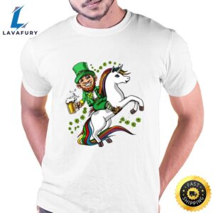 Leprechaun Riding Unicorn St Patricks…