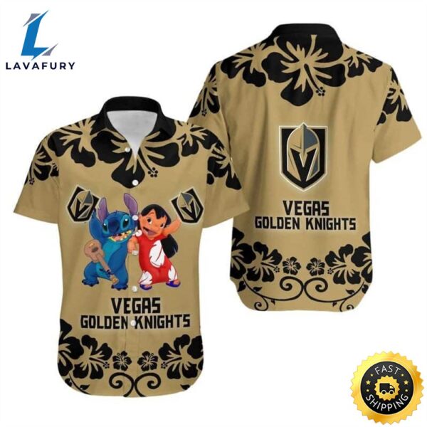 Lilo & Stitch Aloha Nhl Vegas Golden Knights Hawaiian Shirt