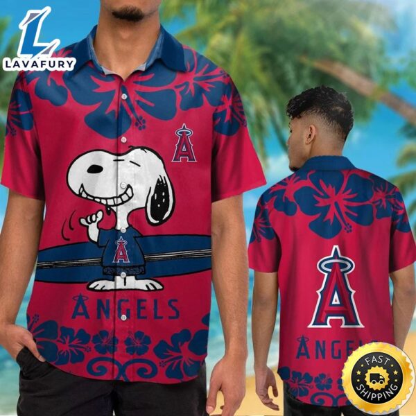 Los Angeles Angels Snoopy Hawaiian Shirt