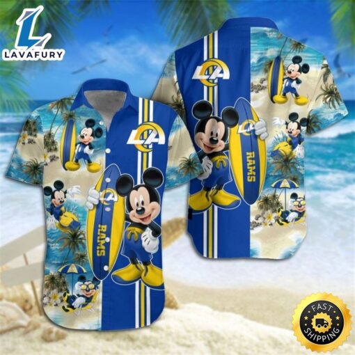 Los Angeles Rams Mickey Mouse Hawaiian Shirt