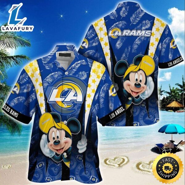 Los Angeles Rams Mickey Mouse  NFL Hawaiian Shirt