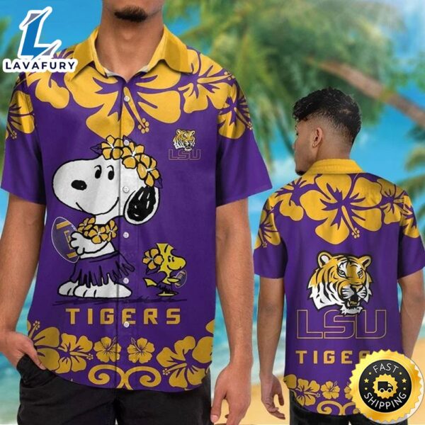 Lsu Tigers & Snoopy Hawaiian Shirt