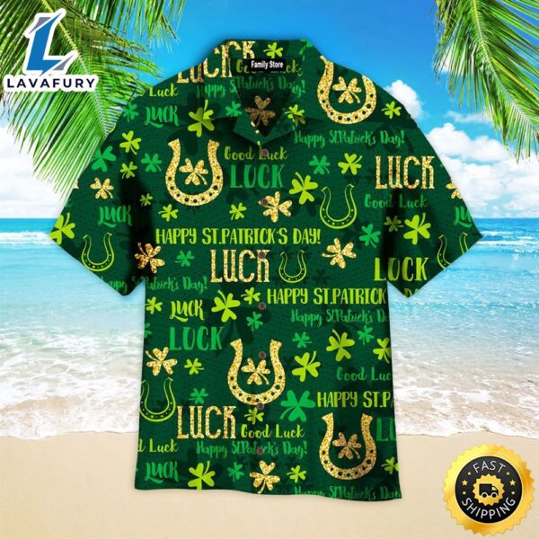 Lucky Charm St Patricks Day Green Hawaiian Shirts