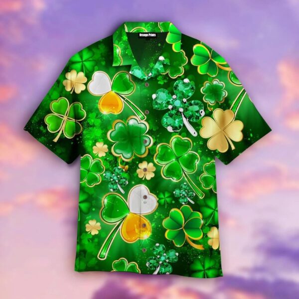 Lucky Clover Happy Irish Patrick’s Day Trendy Hawaiian Shirt For