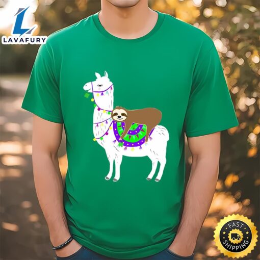 Lucky Llama And Sloth Patrick’s Day T-shirt