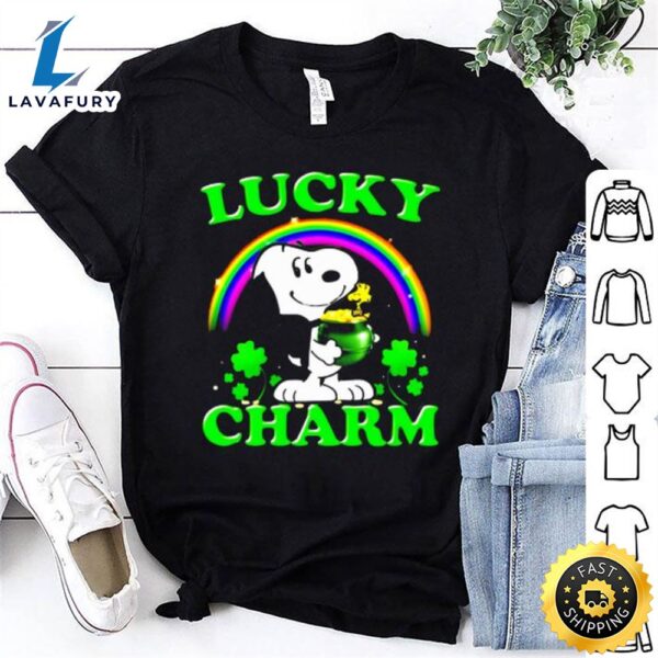 Lucky Snoopy and woodstock happy st patrick’s day shirt