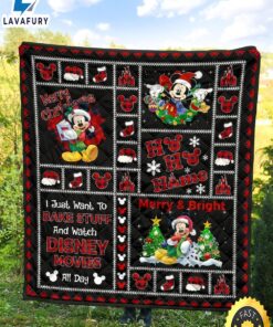 Merry Christmas Mickey Quilt Blanket Xmas Gift DN Fans 10