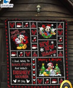 Merry Christmas Mickey Quilt Blanket Xmas Gift DN Fans 11