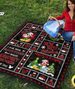 Merry Christmas Mickey Quilt Blanket Xmas Gift DN Fans 12