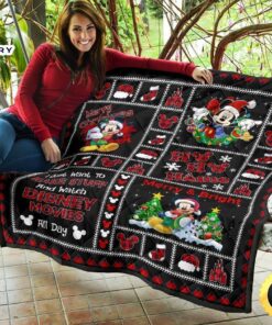 Merry Christmas Mickey Quilt Blanket Xmas Gift DN Fans 2