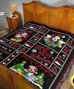 Merry Christmas Mickey Quilt Blanket Xmas Gift DN Fans 6