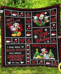 Merry Christmas Mickey Quilt Blanket Xmas Gift DN Fans 8