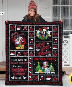 Merry Christmas Mickey Quilt Blanket Xmas Gift DN Fans 9