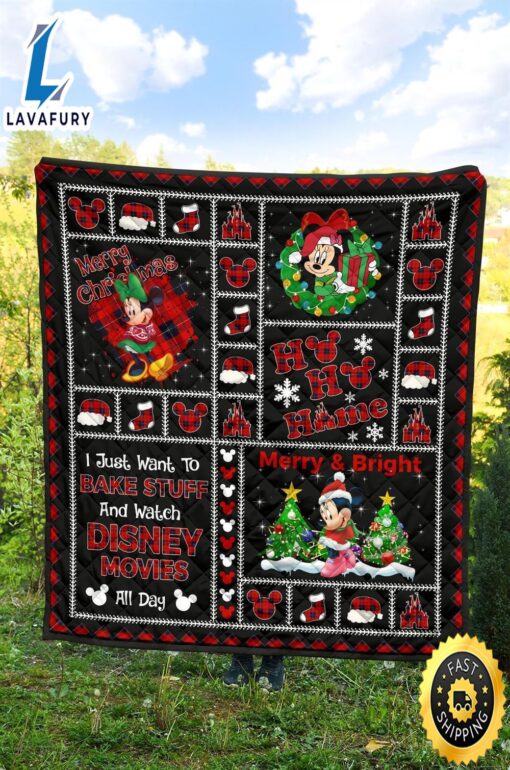 Merry Christmas Minnie Quilt Blanket Xmas DN  Fans