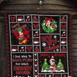 Merry Christmas Minnie Quilt Blanket Xmas DN Fans 11