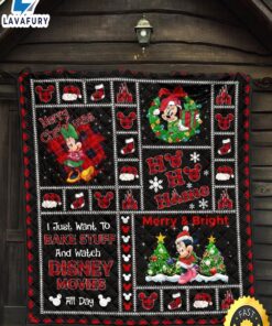 Merry Christmas Minnie Quilt Blanket Xmas DN Fans 11